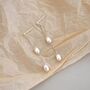 Saskia White Ivory Pearl Drop Ball Gift Earrings, thumbnail 2 of 4