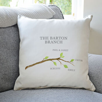 Personalised Family Tree Branch Cushion, 3 of 5