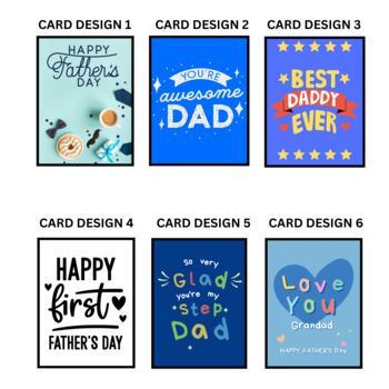 'Happy Father's Day' Personalised Cake Card, 2 of 4