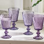 Set Of Four Heather Wine Goblets, thumbnail 1 of 8