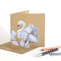 Mute Swan Recycled Greetings Card, thumbnail 1 of 2