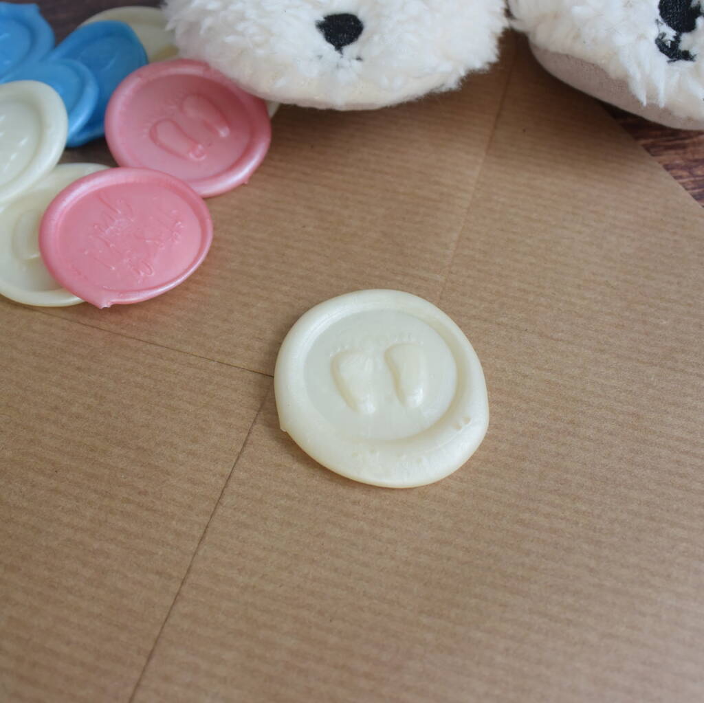 Self Adhesive New Baby Wax Seal Stickers, 1 of 6