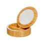 Round Bamboo Jewellery Box With Mirror, thumbnail 2 of 5