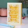 Do More Of What Makes You Happy Papercut Card, thumbnail 1 of 8