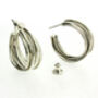 Silver Or Gold Plated Vermeil Coil Hoop Earrings, thumbnail 3 of 4