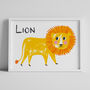Personalised Lion Children's Print, thumbnail 4 of 5