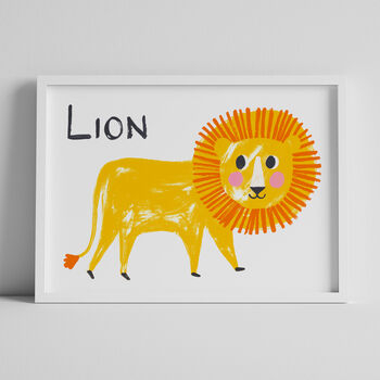 Personalised Lion Children's Print, 4 of 5