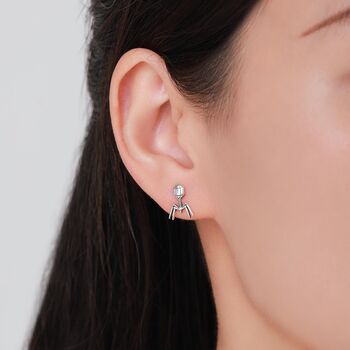 Sterling Silver Bacteriophage Stud Earrings, 5 of 12