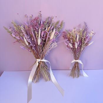Purple Dried Wildflower Bouquet, 4 of 8