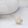 Flower Rose Gold Plated Sterling Silver Necklace, thumbnail 8 of 11