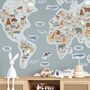 Large Fabric World Map Wall Sticker, thumbnail 4 of 4