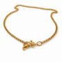 Vintage Toggle Clasp Necklace In 18 K Gold Adjustable Belcher Chain Waterproof Jewellery, thumbnail 7 of 8