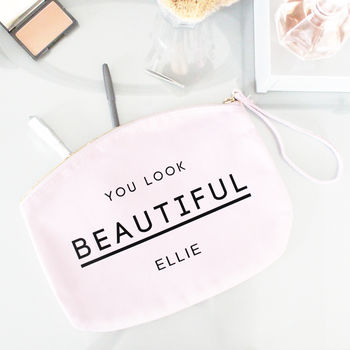 'You Look Amazing' Personalised Make Up Bag, 3 of 4