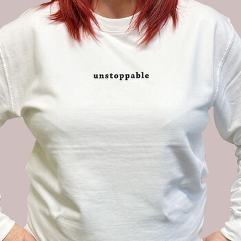 Unstoppable Slogan Sweatshirt, 2 of 5