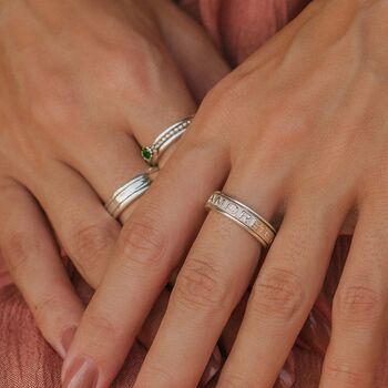 Amore Sterling Silver Spinning Ring, 4 of 12