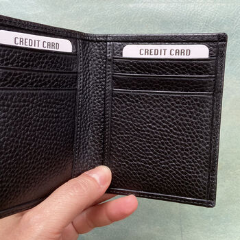 Personalised Leather Wallet, Father's Day Gift, 7 of 10