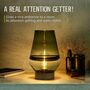 Solid Grey Solid Glass Cordless Table Lamp, thumbnail 6 of 9