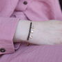 Black Bead Mangalsutra Zircon Drop Gold Nazar Bracelet, thumbnail 1 of 7