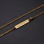 Gold Engravable 3mm Figaro Chain, thumbnail 1 of 12