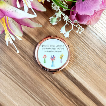 Because Of You Friendship Pocket Mirror, 2 of 6