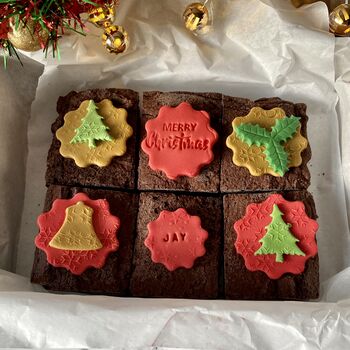 Personalised Christmas Fudgey Brownies, 2 of 12