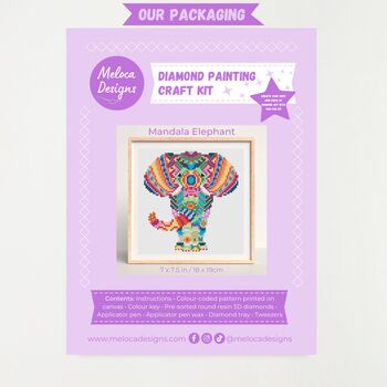 Mandala Hedgehog Diamond Painting Kit, 3 of 3