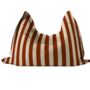 Hand Painted And Re Purposed Linen Large Floor Cushion In Stripe Print, thumbnail 11 of 12
