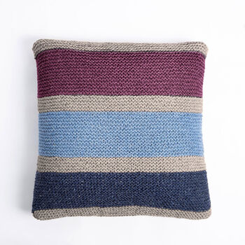 Misty Rainbow Cushion Cover Knitting Kit Beginners, 2 of 6