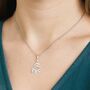 Sterling Silver Christmas Tree Pendant Necklace, thumbnail 4 of 9