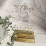 Floral Personalised Cheese Sign Clear, thumbnail 5 of 7