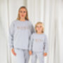 Mama Est Embroidered Personalised Jumper And Jogger Set Matching Mini Available, thumbnail 2 of 12