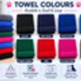 Personalised Pet Towel With Name And Paw Prints, thumbnail 4 of 5