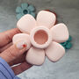 Cute Flower Shaped Concrete Candle Holder, thumbnail 1 of 10