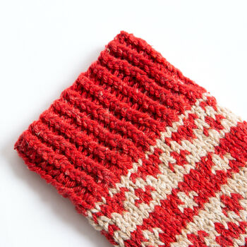 Striped Fair Isle Socks Knitting Kit, 6 of 9