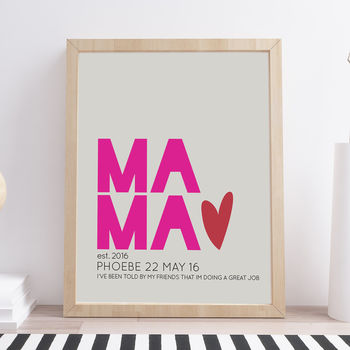 Personalised Modern New Mum Print, 3 of 7