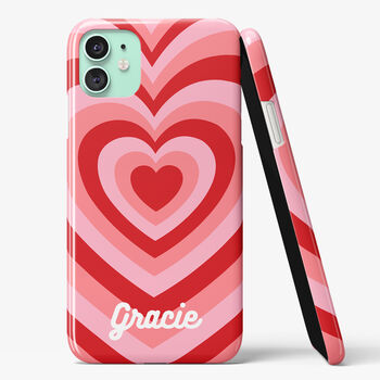 Personalised Heart Name Phone Case, 3 of 6