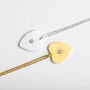 Silver Moonstone Heart Necklace, thumbnail 4 of 6