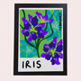 February Birth Flower Iris Print, thumbnail 3 of 3