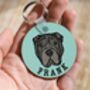 Shar Pei Face Keyring, thumbnail 2 of 6