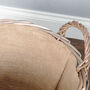 Round Lined Wicker Log Basket, thumbnail 5 of 6