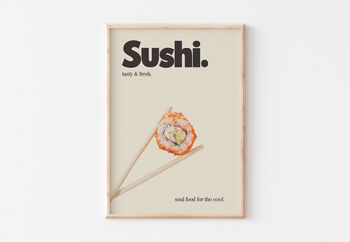 Retro Sushi Kitchen Wall Art Print, 2 of 4