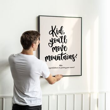 Personalised Exam Results Print You'll Move Mountains, 4 of 7