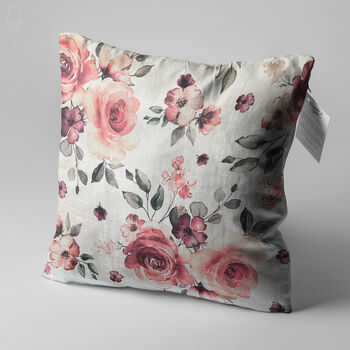 Vintage Pink Rose Themed Soft Cushion Cover, 3 of 7