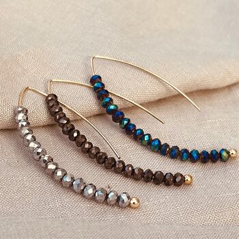 Crystal Threader Earrings, 7 of 10
