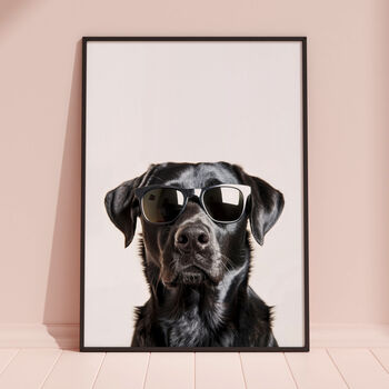 Black Labrador In Sunglasses Print, 2 of 8