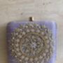 Purple Mandala Design Square Clutch, thumbnail 2 of 8