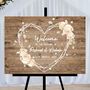 Personalised Wedding Welcome Sign Printed Cream Flowers, thumbnail 1 of 2