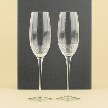 Roma Crystal Champagne Flute Set, 5 of 7