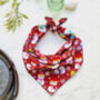 Snowflake Snowman Red Christmas Bandana, thumbnail 1 of 3