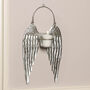 Silver Angel Wings Hanging Metal Tealight Holder, thumbnail 3 of 10